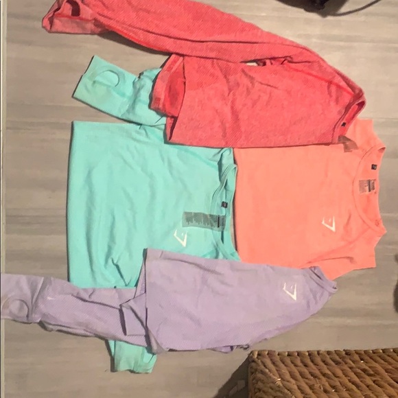 Gymshark Tops - Gymshark short and long sleeve! 2 cropped!
